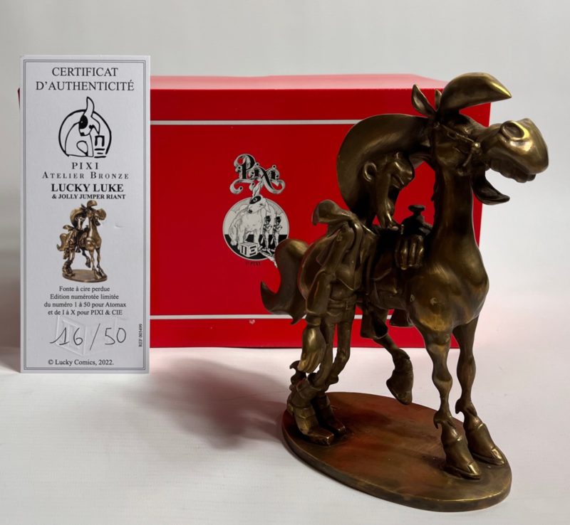 Morris - Pixi Atelier bronze - Lucky Luke et Jolly Jumper riant - (2022)