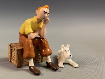 Hergé - Figurine Pixi - Les cigares du pharaon - Tintin caisse - 1998