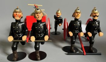 Hergé - L'Ile Noire - Pompe à bras et les pompiers - Aroutcheff - 1996