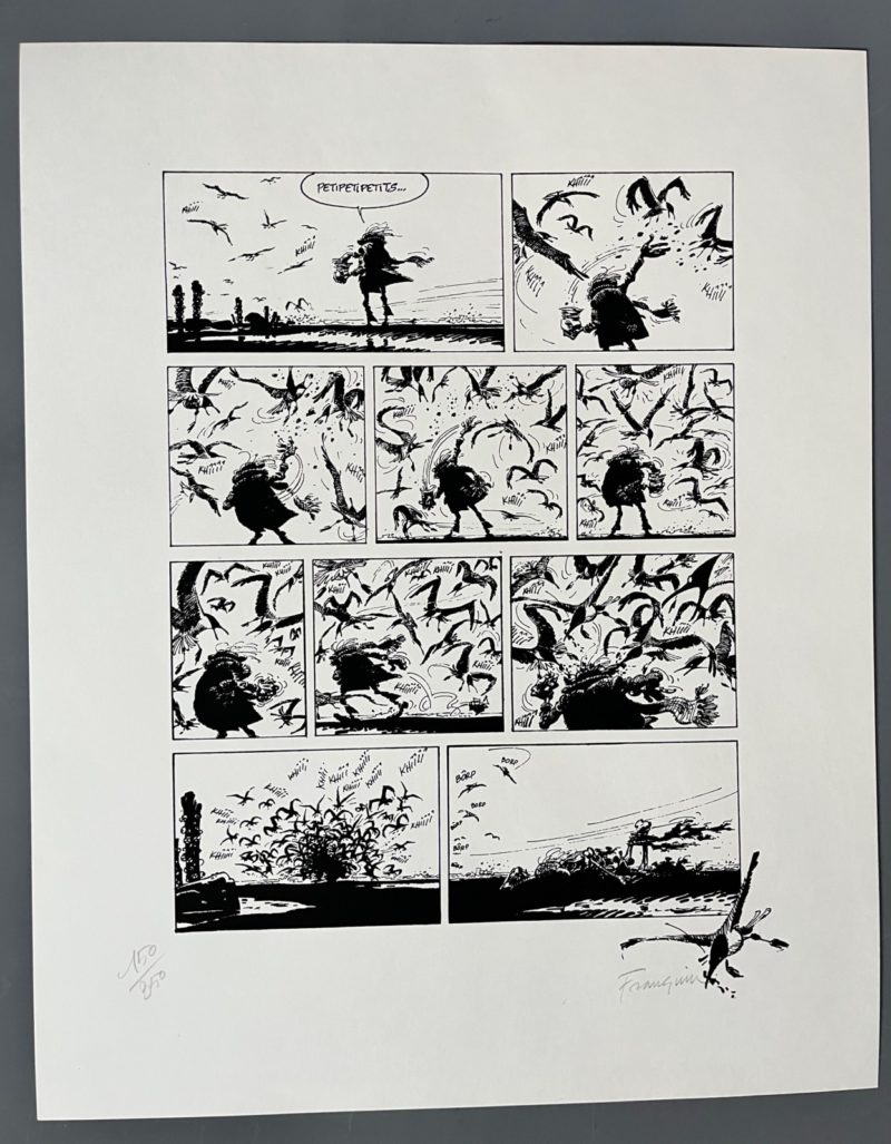 Franquin - Sérigraphie Idées Noires - Les mouettes - Signée -1989