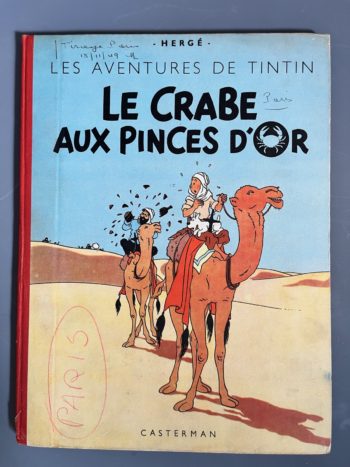 Hergé - Tintin - Le crabe aux pinces d'or - B3 - Imprimerie Sapho - 1949