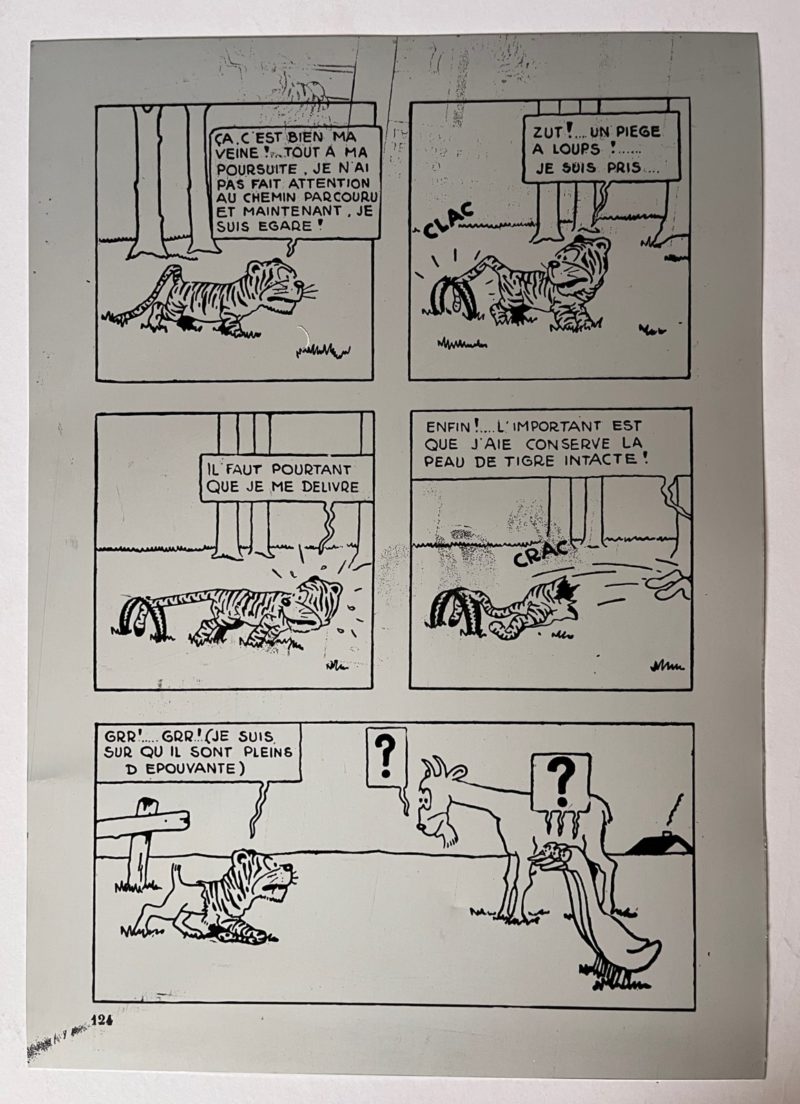 Hergé - Tintin au Pays des Soviets - Plaque d'imprimerie - Planche 124