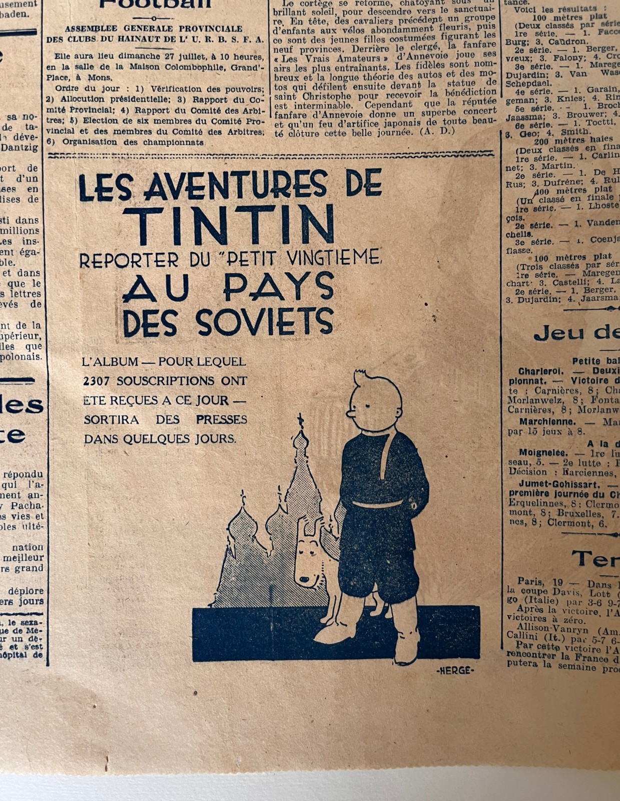 Les aventures de Tintin, reporter du petit Vingtième, aux pays des Soviets:  Reporter de 'Petit Vingtieme': 1