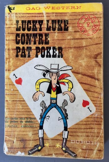 Morris - Lucky Luke contre Pat Poker - Gag de poche - Avec dessin dédicacé - Dupuis - 1964