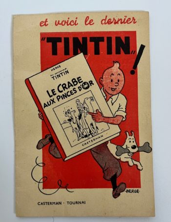 Hergé - Tintin et le crabe aux pinces d'or - Calendrier publicitaire - Casterman - 1942