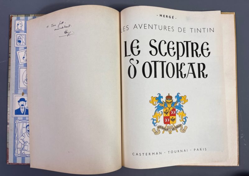 Hergé - Tintin et le sceptre d'Ottokar - Signé par Hergé - B24 - 1958