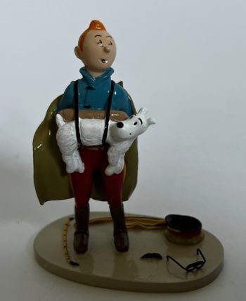 Hergé - Le Lotus Bleu - Tintin tenant Milou dans ses bretelles - Pixi - 1995