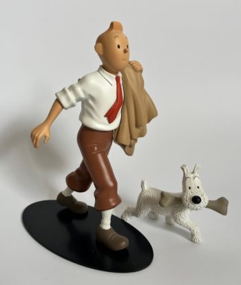 Hergé - Figurine Tintin globe trotter 20 cm - Leblon Delienne - 2004