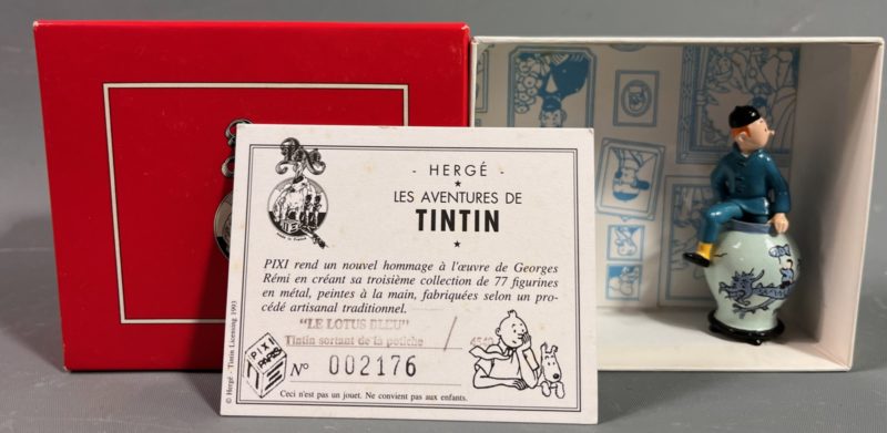 Herge - Tintin sortant de la potiche - Le Lotus Bleu - Pixi - 1993