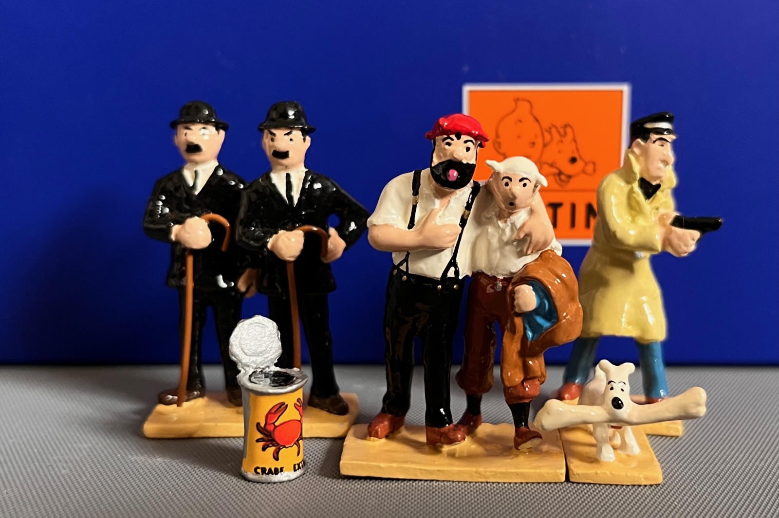 Set De 6 Figurines Miniatures Tintin - Décorations Pour Gâteaux, Toppers Anniversaire, Décoration Fête