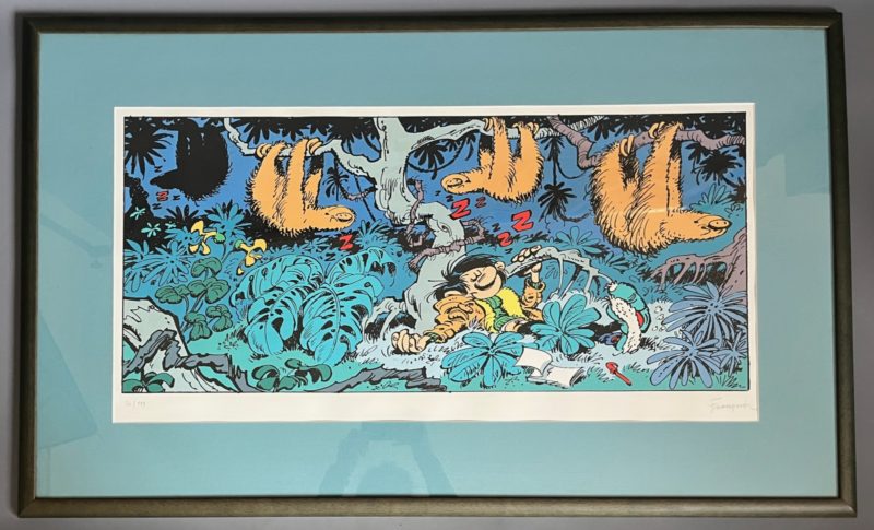 Franquin - Gaston - Sérigraphie Les Paresseux - Champaka - 1995