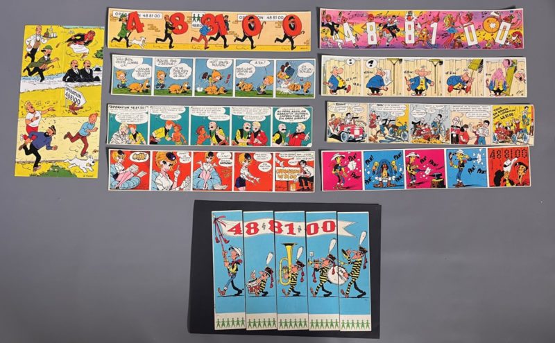Hergé et divers - Lot de billets de Lotto - Opération 48.81.00 - années 70