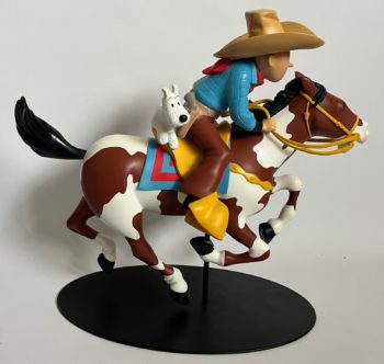 Hergé - Figurine Tintin Cowboy à cheval - Leblon Delienne - 2005