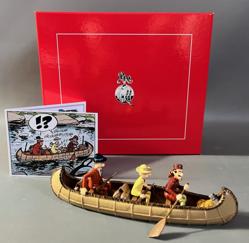 Lambil et Cauvin - Les Tuniques Bleues - L'or du Québec - Figurine Le Canoë  - 2024