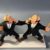 Hergé - Figurines Dupont et Dupond chapeaux et pistolets - Fariboles - 2017 – Image 6