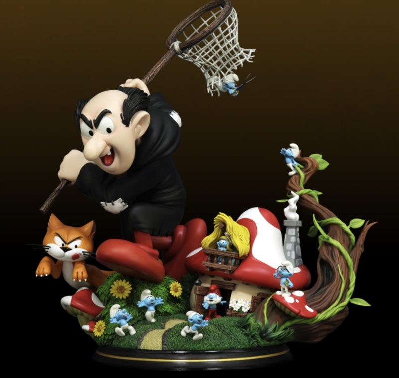 Peyo - Scène Gargamel et les Schtroumpfs - Cartoon Kingdom et Pixi - 2023