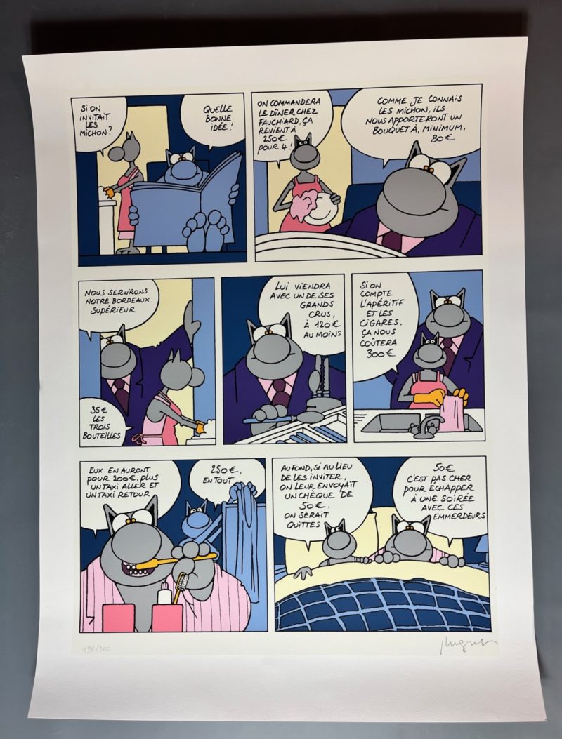 Geluck, Philippe - Sérigraphie Mr et Mme Le Chat - Tirage limité - Signée - 2003