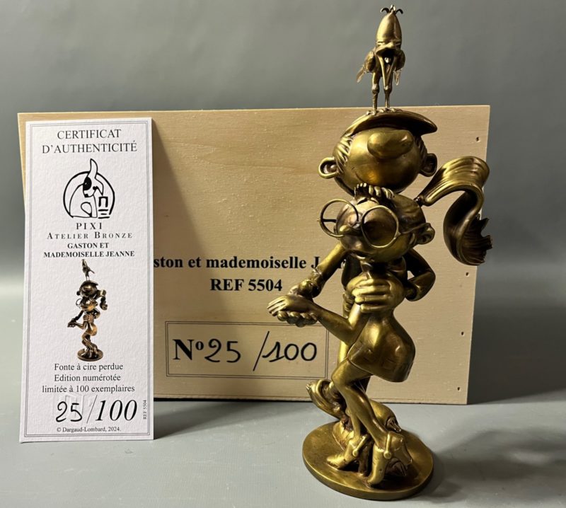 Franquin - Gaston et Mademoiselle Jeanne - Pixi Atelier bronze - 2024