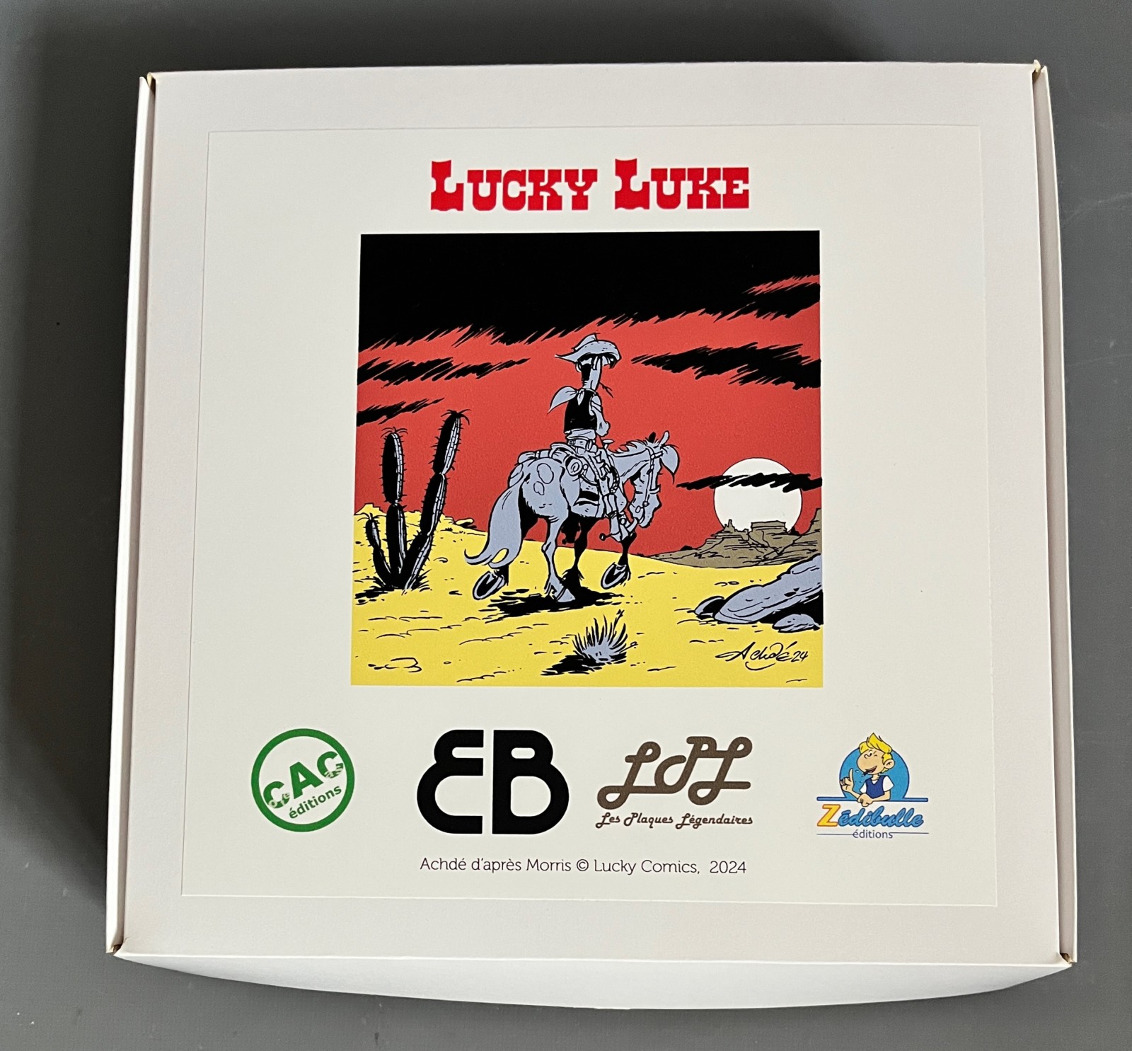Plaque Décorative Lucky Luke En Tôle - 14 X 20 Cm, Design Western Humoristique - Pour Décoration Murale, Frigo
