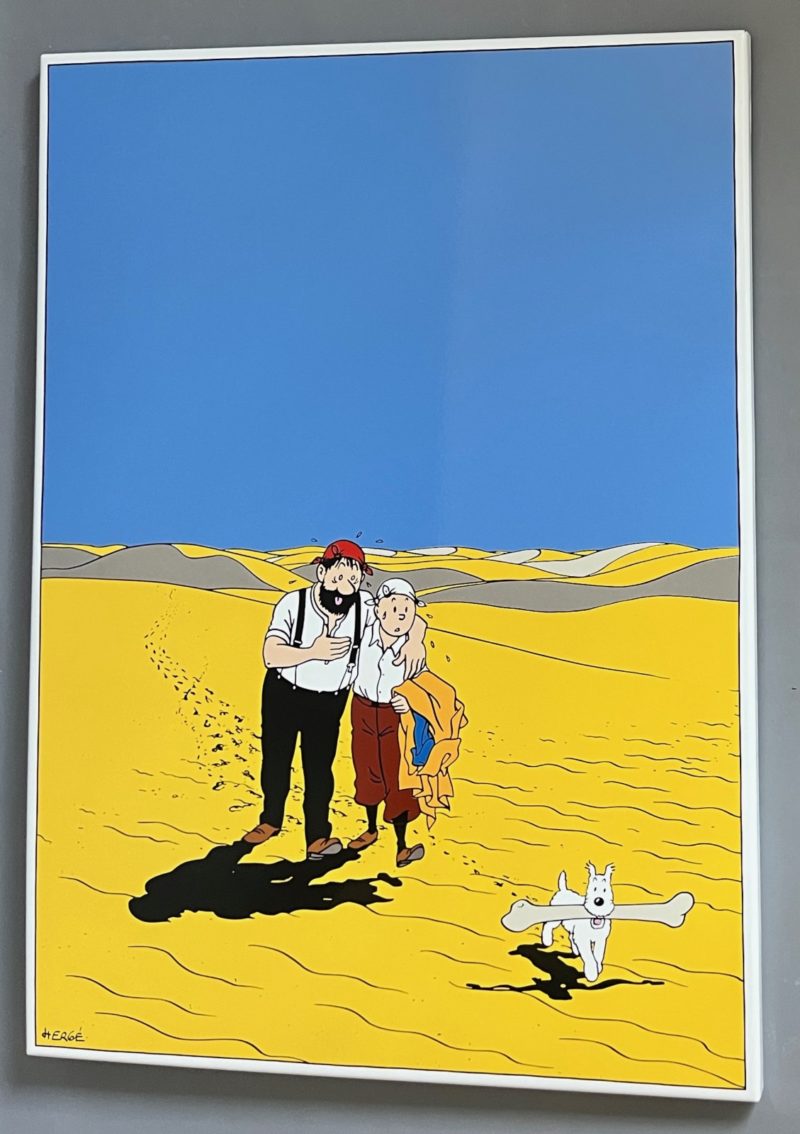 Hergé - Tintin - Le crabe aux pinces d'or - Plaque émaillée - Emaillerie Belge - 1991