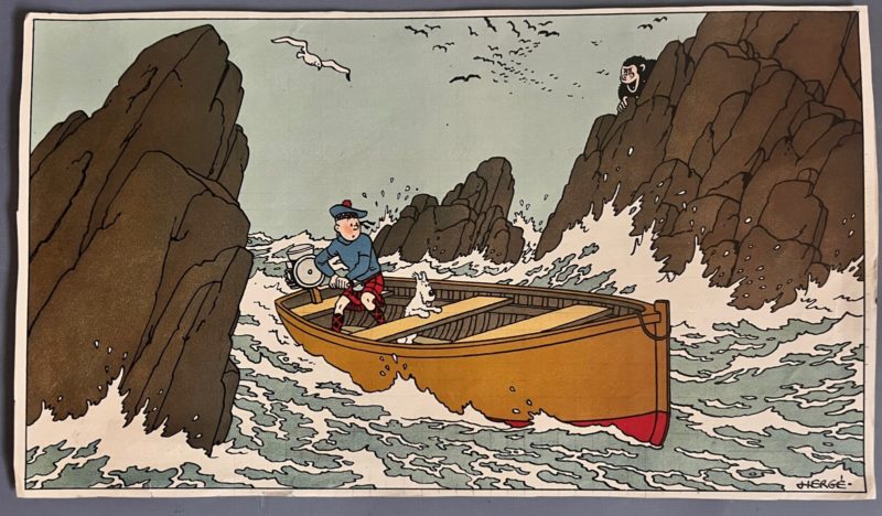 Hergé - Les Aventures de Tintin - L'Ile Noire - Essai d'imprimerie - Puzzle Dubreucq - 1943