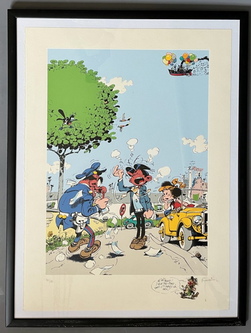 Franquin - Modeste et Pompon - Sérigraphie Le poulet - Signée - 1990