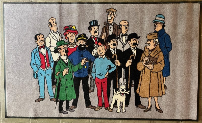 Hergé - Tapis paillasson Tintin et les personnages des Aventures - Grand format