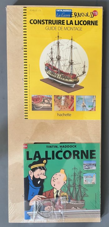 Hergé - Les Aventures de Tintin - La maquette de La Licorne - Complet - Non monté - Hachette