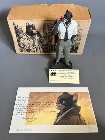 Guarnido, Juanjo - Statuette Blacksad à la rose - Fariboles - 2002