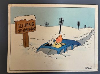 Hergé - Tintin enseveli sous la neige - Carte neige - 1942