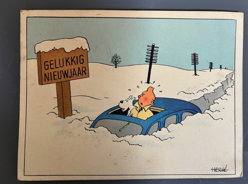 Hergé - Tintin enseveli sous la neige - Carte neige - 1942