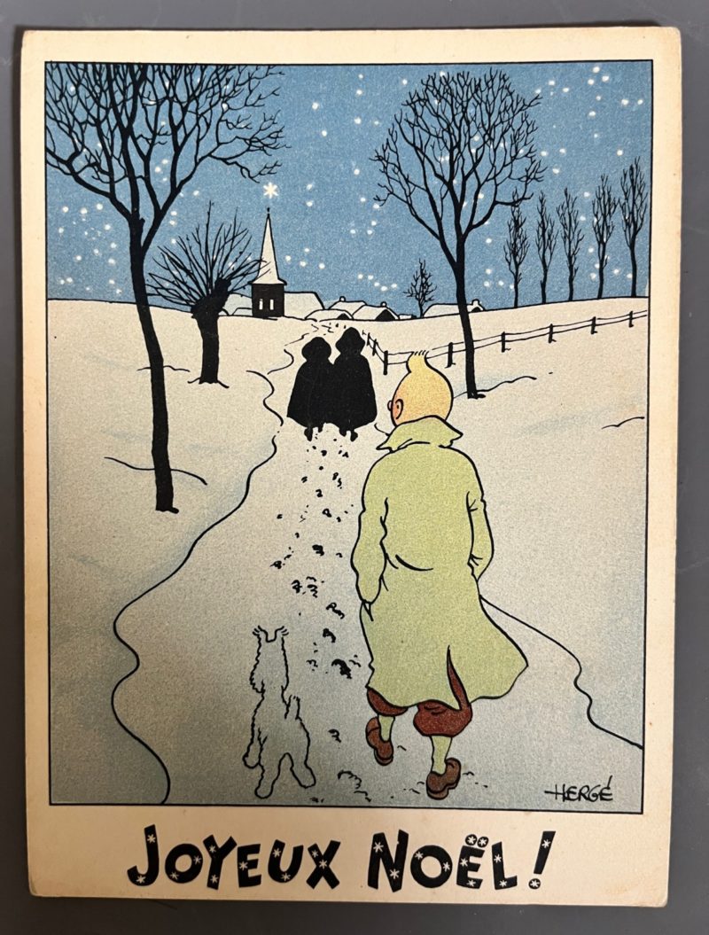 Hergé - Tintin la messe de minuit - Carte neige - 1942
