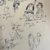 Hergé - Feuillet de croquis - Bic noir - Original - 1976 – Image 3