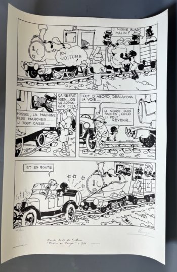 Hergé - Litographie WWF - Tintin au Congo - Signée - Numérotée - 1981