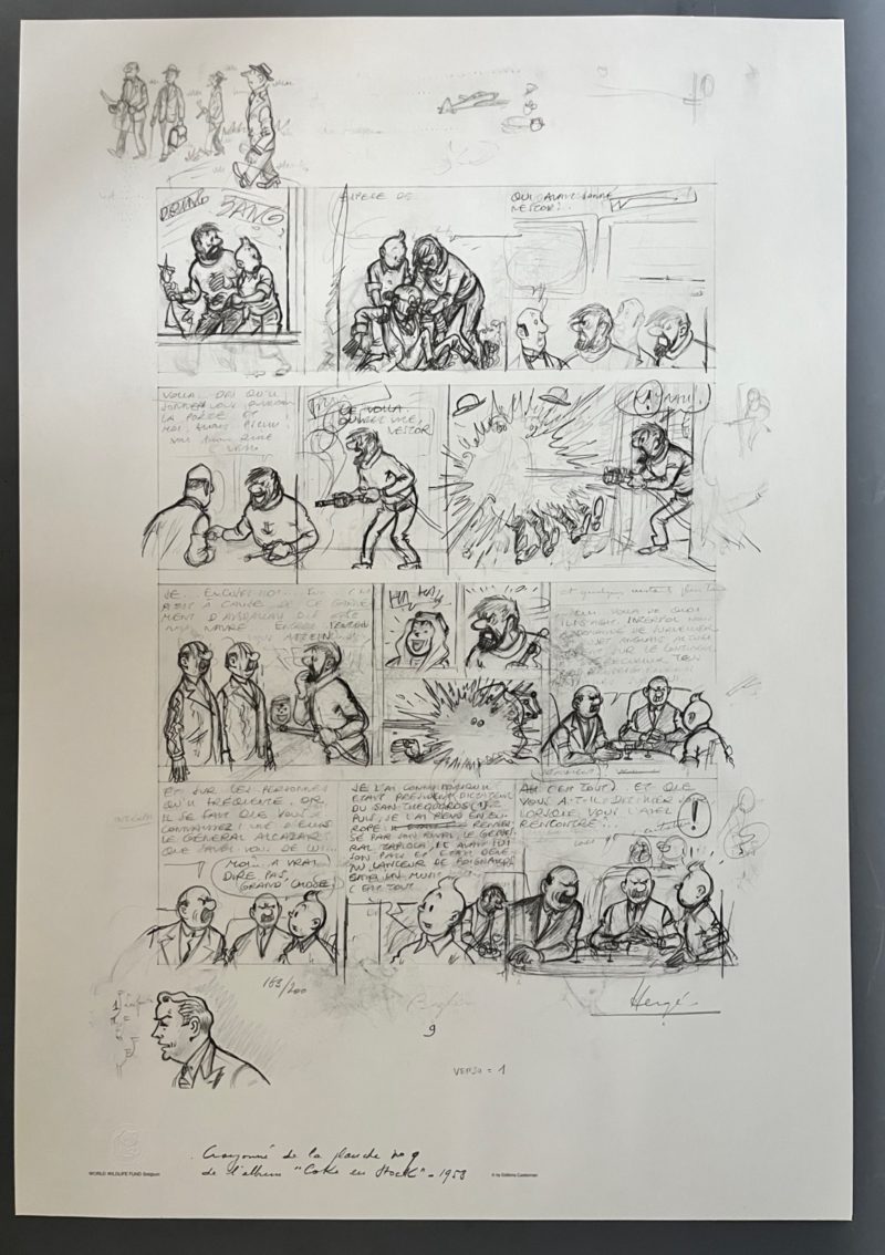 Hergé - Litographie WWF - Tintin - Coke en Stock - Signée - Numérotée - 1981