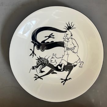 Hergé - Tintin Le Lotus Bleu - Grande assiette - Axis - 1994
