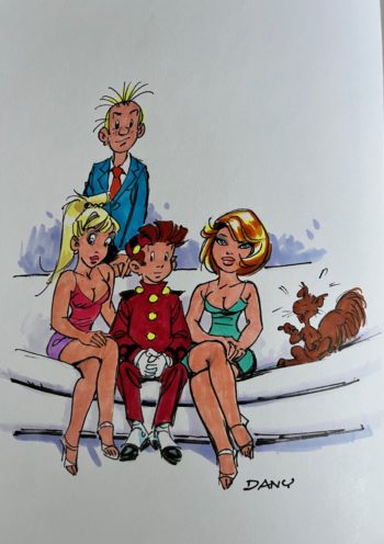 Dany et Yann - Spirou et Fantasio - La gorgone bleue - Avec dessin dédicacé - Dupuis - 2024
