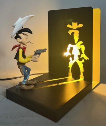 Morris - Lampe Lucky Luke tire sur son ombre - Leblon Delienne - 1996