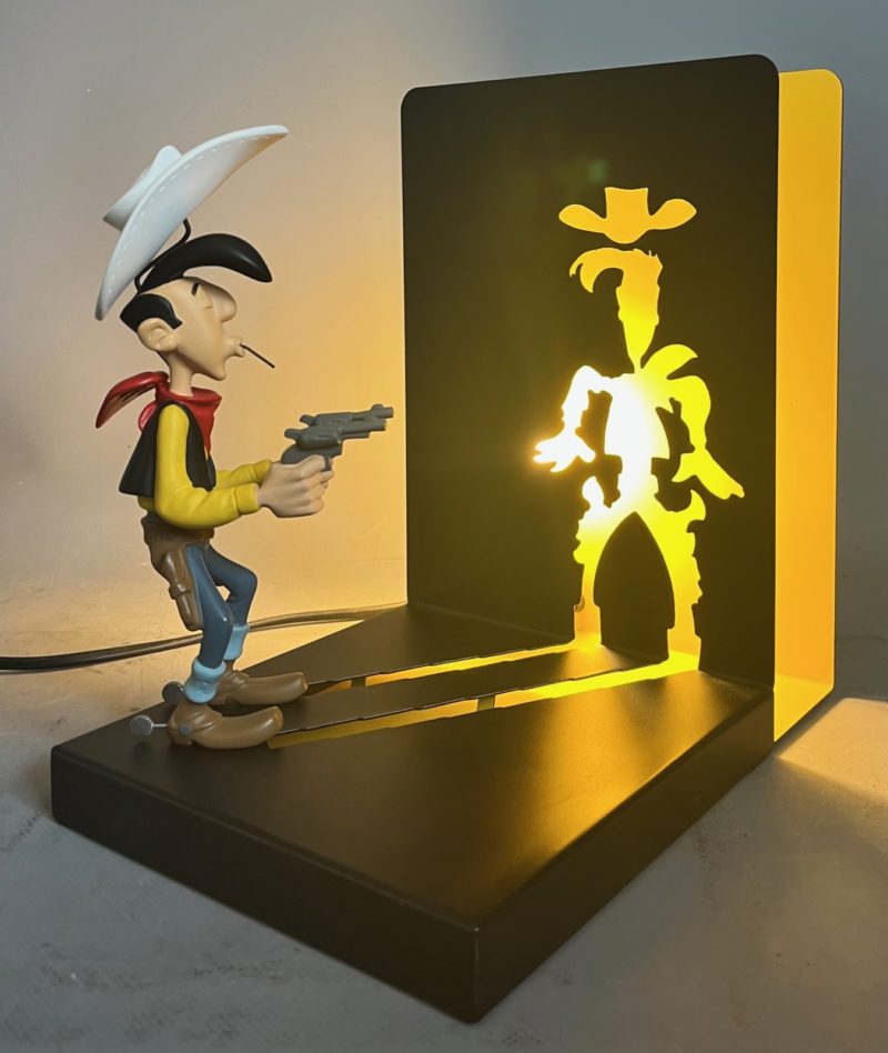 Morris - Lampe Lucky Luke tire sur son ombre - Leblon Delienne - 1996