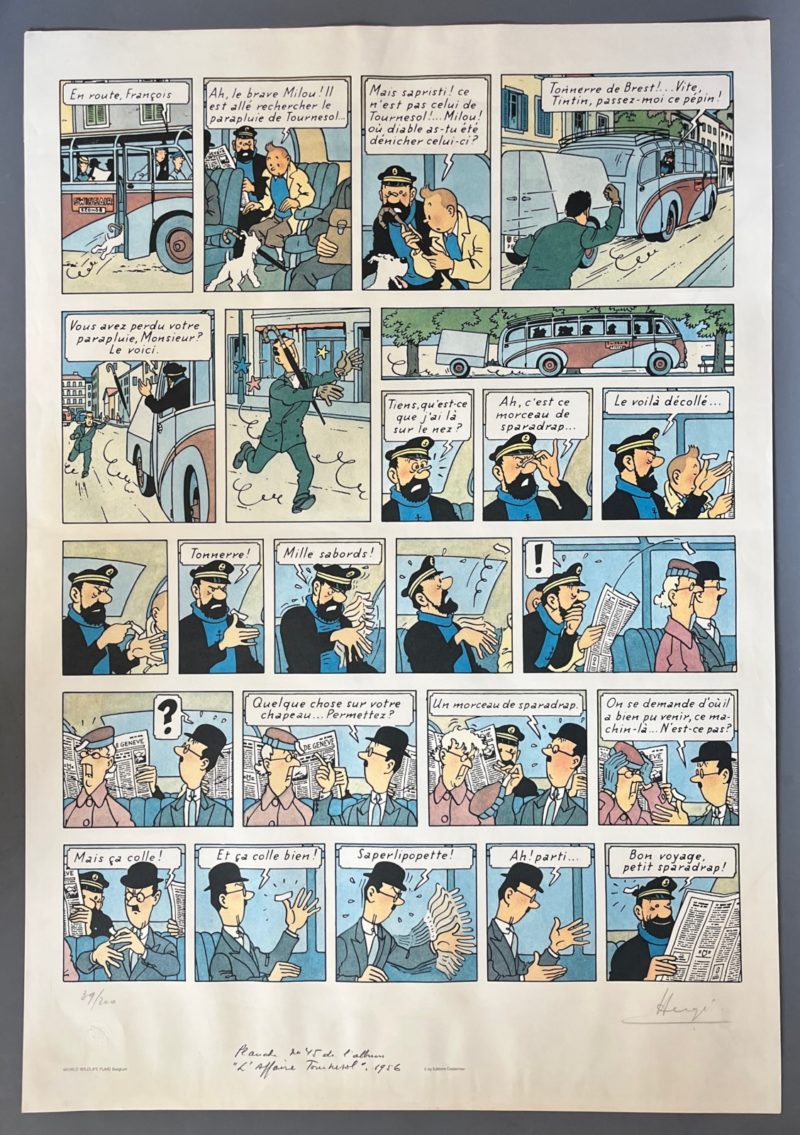 Hergé - Litographie WWF - Tintin - L'affaire Tournesol - Signée - Numérotée - 1981