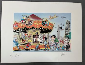 Franquin & Jidéhem - Gaston Le Manège - Impression Offset - Charleroi BD - 1987