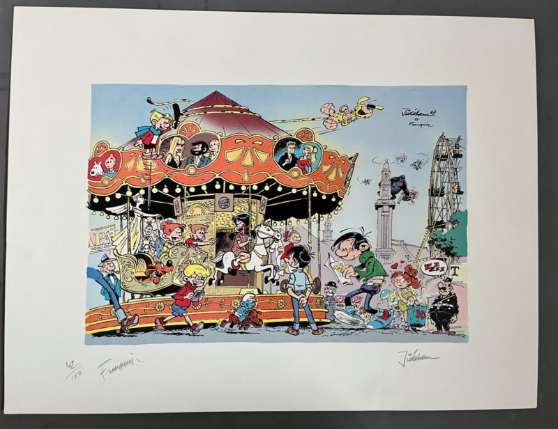 Franquin & Jidéhem - Gaston Le Manège - Impression Offset - Charleroi BD - 1987