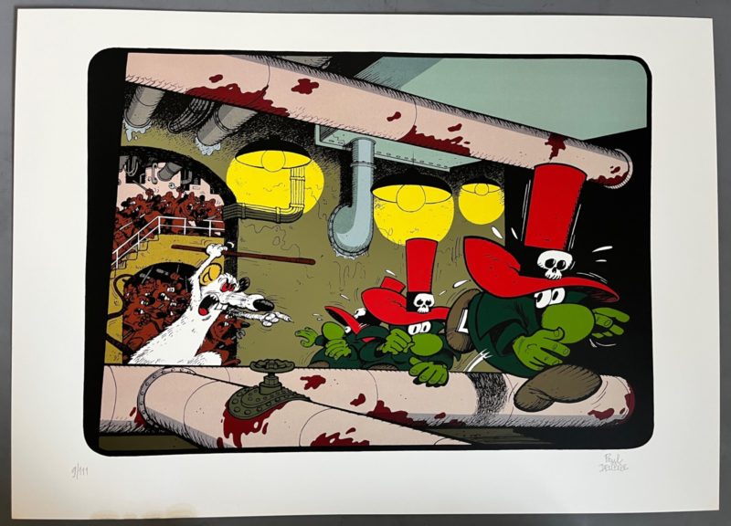Deliège, Paul - Sérigraphie - Les Krostons - La maison des mutants - Bédéphage