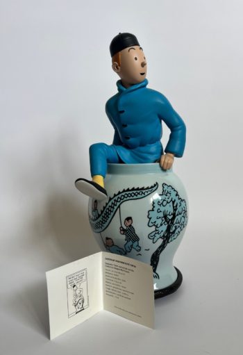 Hergé - Le Lotus Bleu - Figurine Tintin sortant de la potiche - Images Mythiques - Pixi - 2006