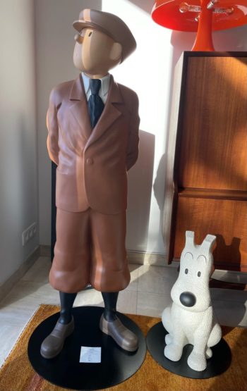 Hergé - Grand Tintin casquette et Milou - Leblon Delienne - 2001