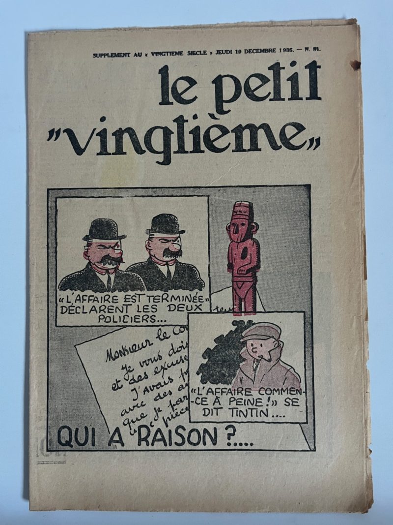 Hergé - Le Petit Vingtième - N° 51 du 19 décembre 1935