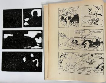 Hergé - Tintin au pays des Soviets - 4 plaques d'impression page 8 - 1930