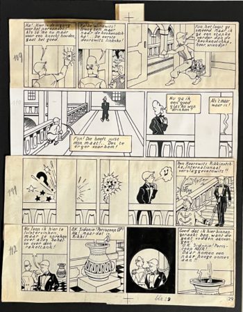 Willy Vandersteen - Rikki en Wiske- Encre de chine originale - 1945