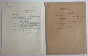 Hergé - Hergé dessinateur - Lettre d'époque signée par Georges Remi - 1939