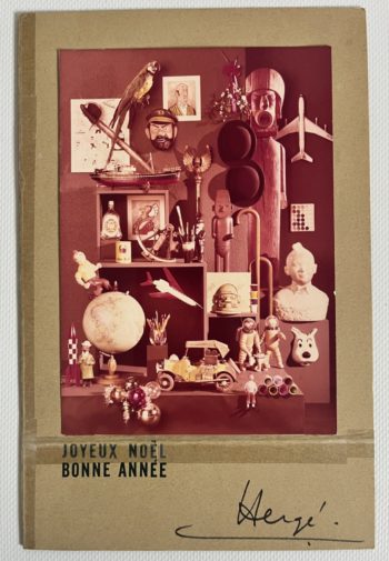 Hergé - Carte de voeux - Le musée Imaginaire de Tintin - Signée - 1969